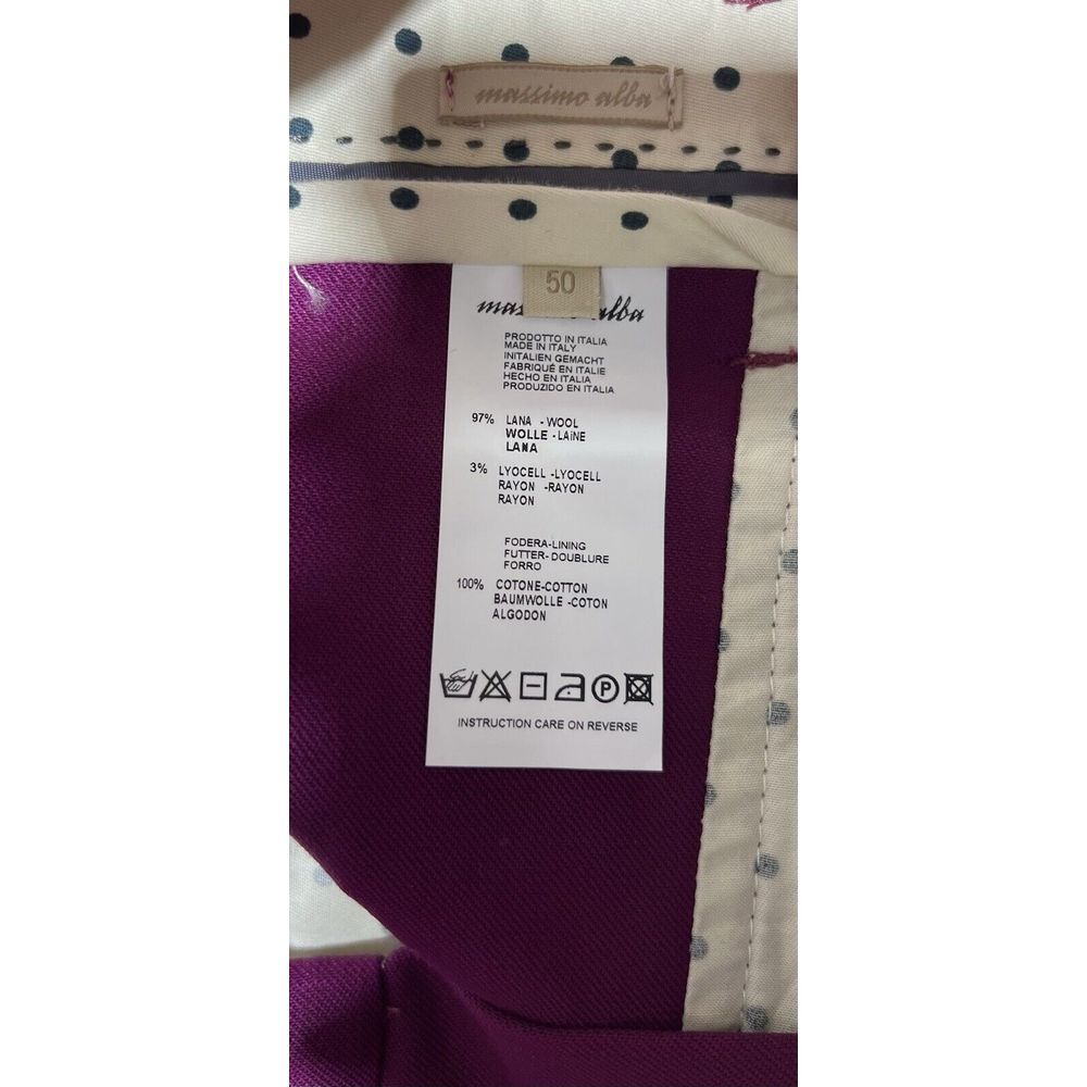 Massimo Alba StrallO2 Double PleatStretch‎ Wool Pants Size 50 - Picture 10 of 16